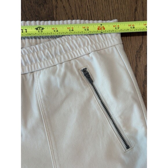 Athleta Farallon Jogger Pants Women’s Sz 14P Cream Zip Detail Drawstring Waist - Picture 10 of 15